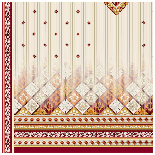 Patrón de diseño digital y textil.