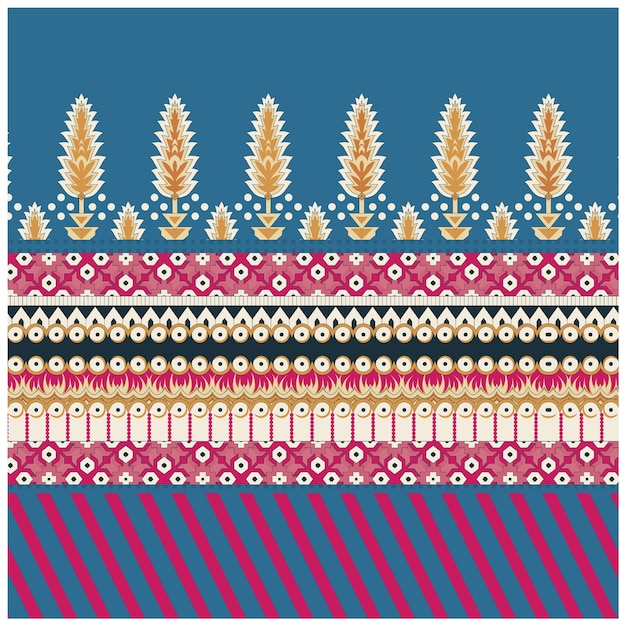 Patrón de diseño digital y textil.