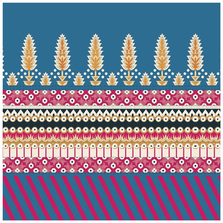 Patrón de diseño digital y textil.