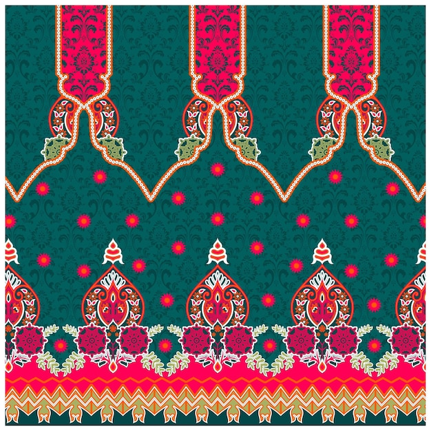 Patrón de diseño digital y textil.
