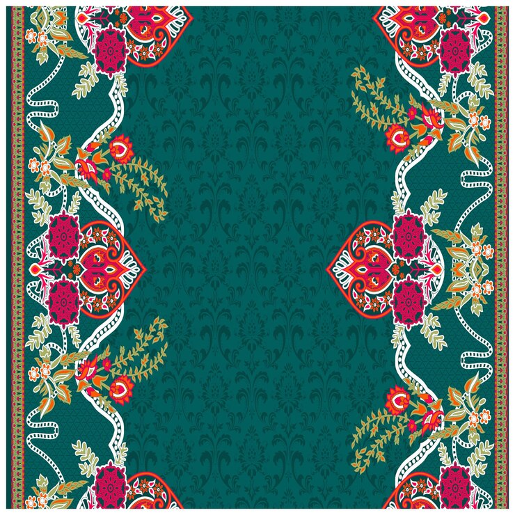 Patrón de diseño digital y textil.