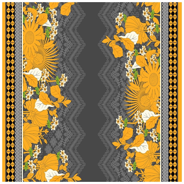 Patrón de diseño digital y textil.