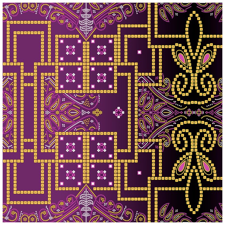 Patrón de diseño digital y textil.