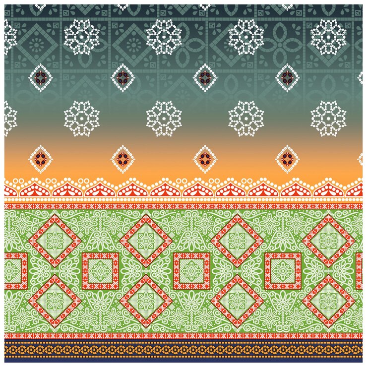 Patrón de diseño digital y textil.