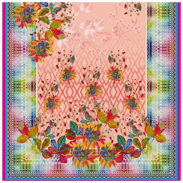 Patrón de diseño digital y textil.