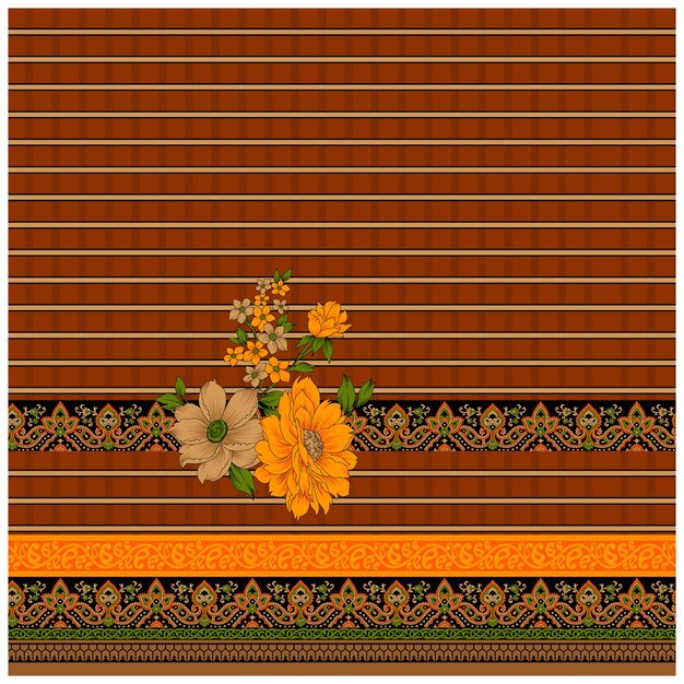 Patrón de diseño digital y textil.