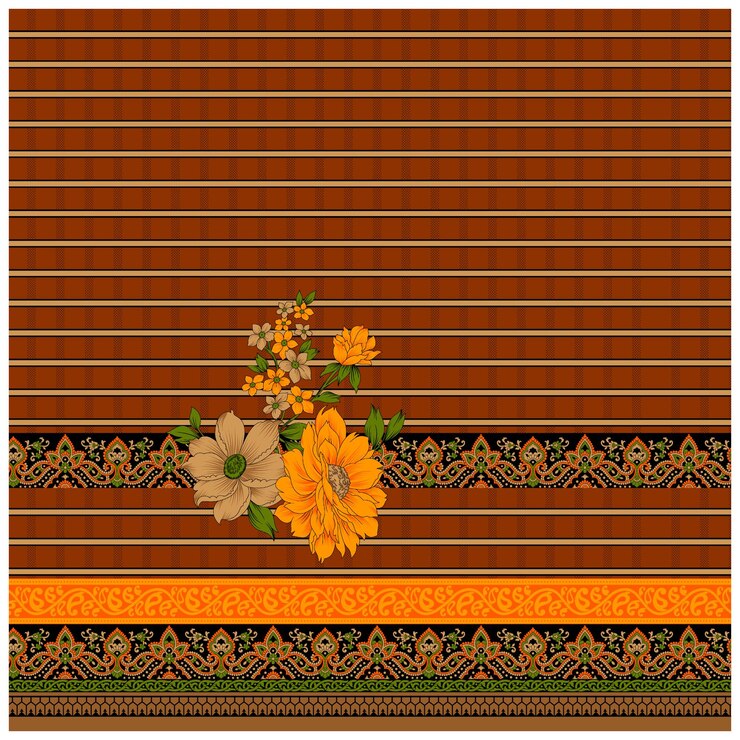 Patrón de diseño digital y textil.