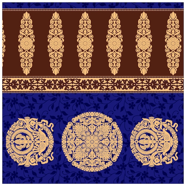 Patrón de diseño digital y textil.