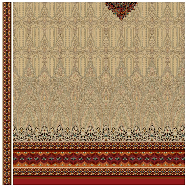 Patrón de diseño digital y textil.