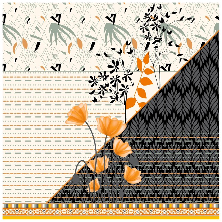 Patrón de diseño digital y textil