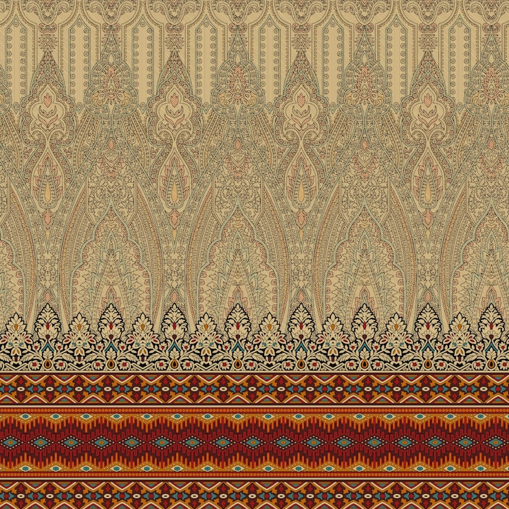 Patrón de diseño digital y textil.