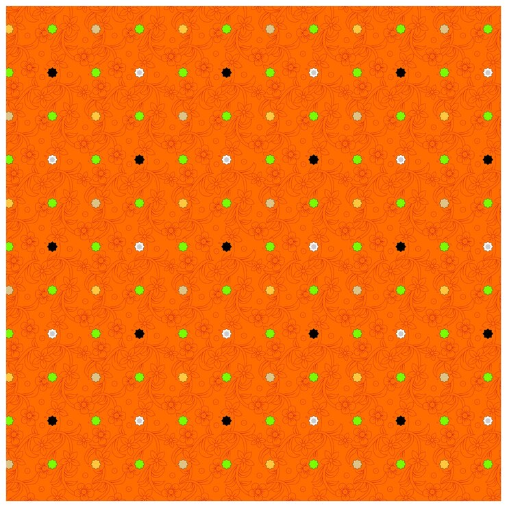 Patrón de diseño digital y textil.