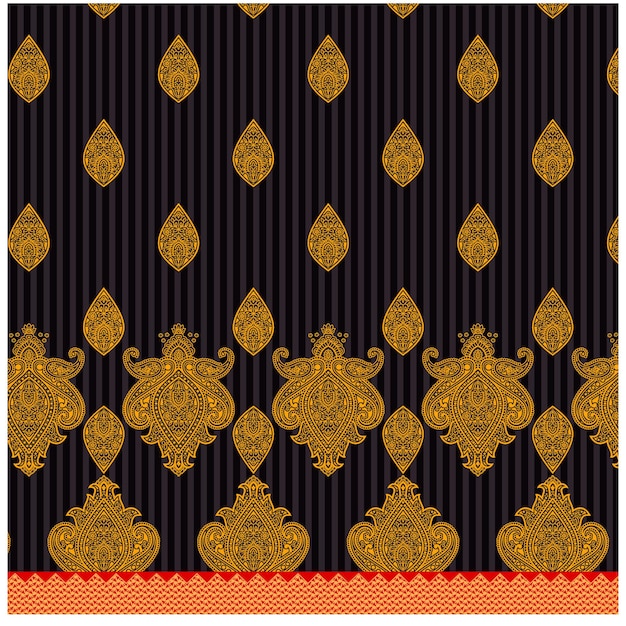 Patrón de diseño digital y textil.