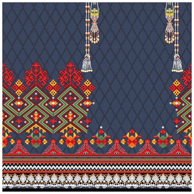 Patrón de diseño digital y textil.