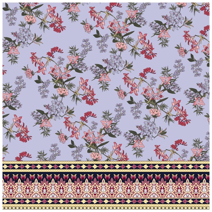 Patrón de diseño digital y textil.