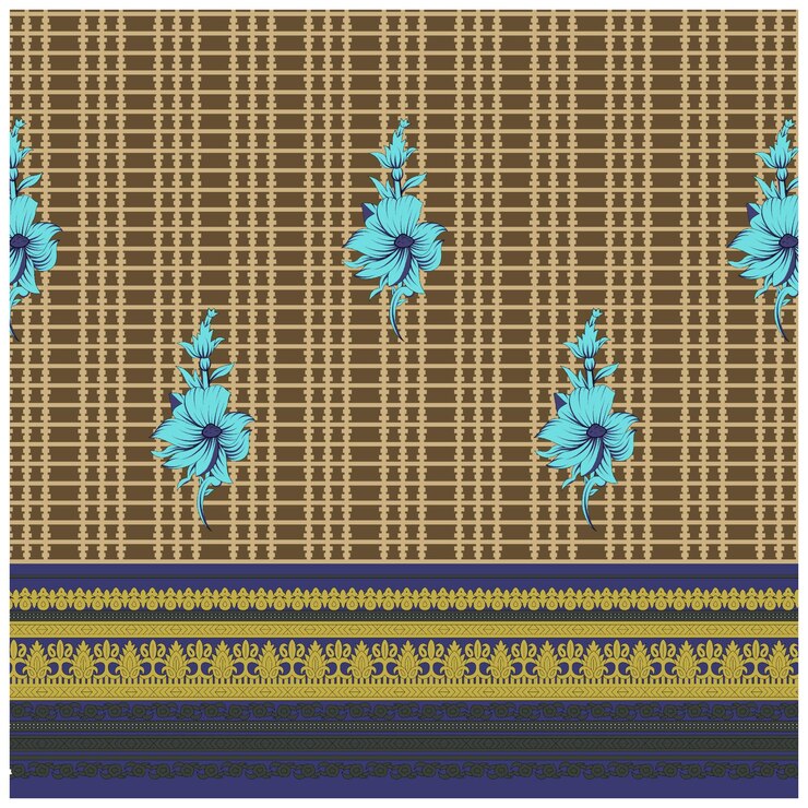 Patrón de diseño digital y textil.