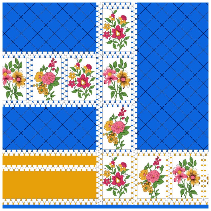 Patrón de diseño digital y textil.