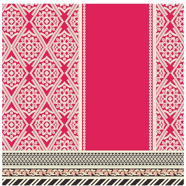 Patrón de diseño digital y textil.