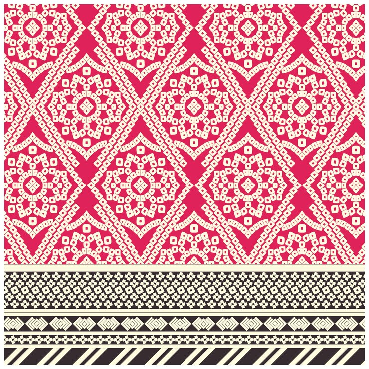 Patrón de diseño digital y textil.