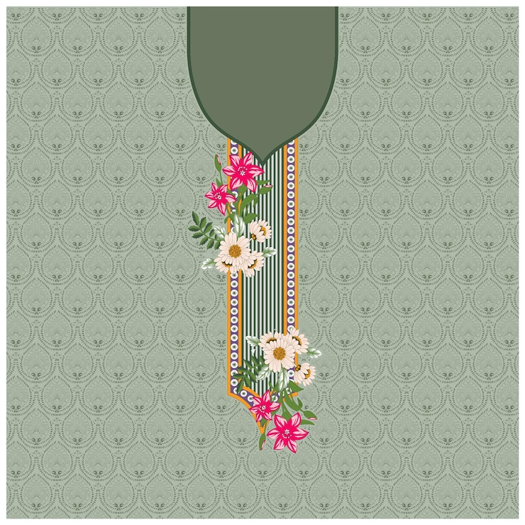 Patrón de diseño digital y textil.