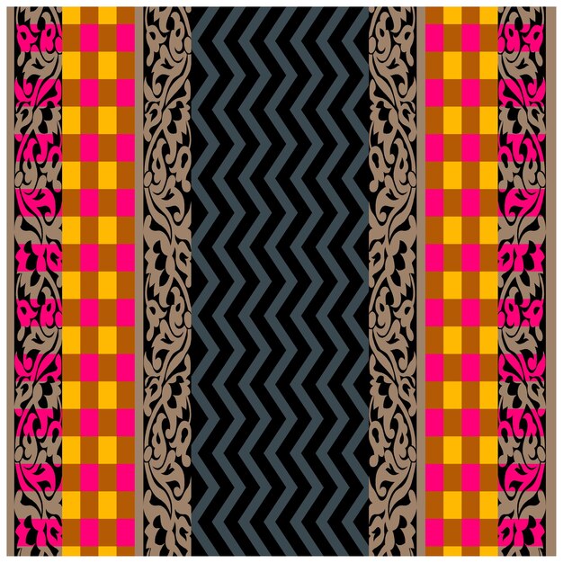 Patrón de diseño digital y textil.