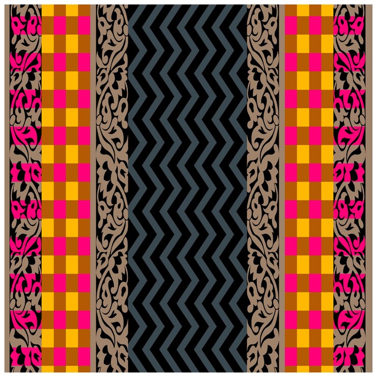 Patrón de diseño digital y textil.