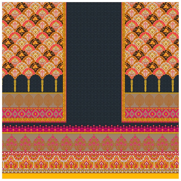 Patrón de diseño digital y textil.