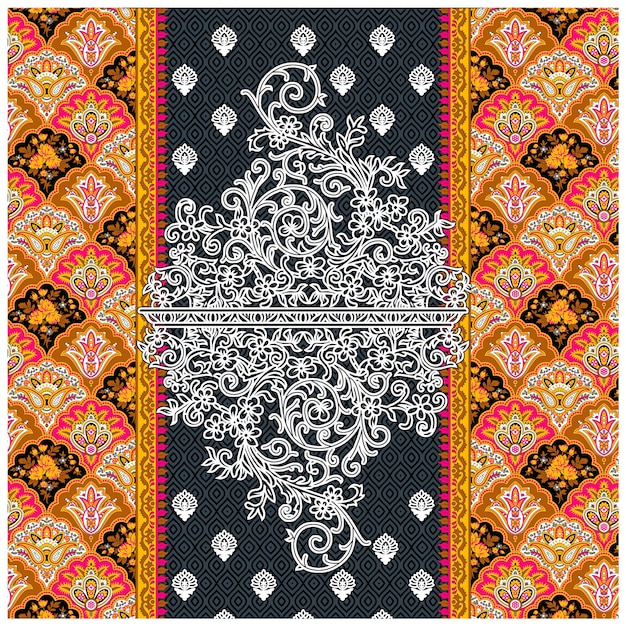 Patrón de diseño digital y textil.
