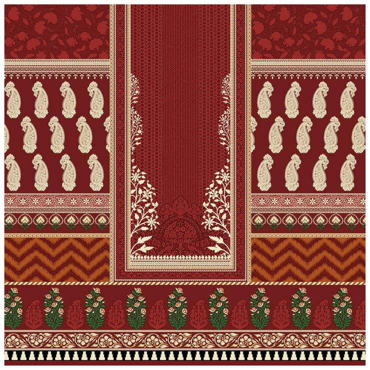Patrón de diseño digital y textil.