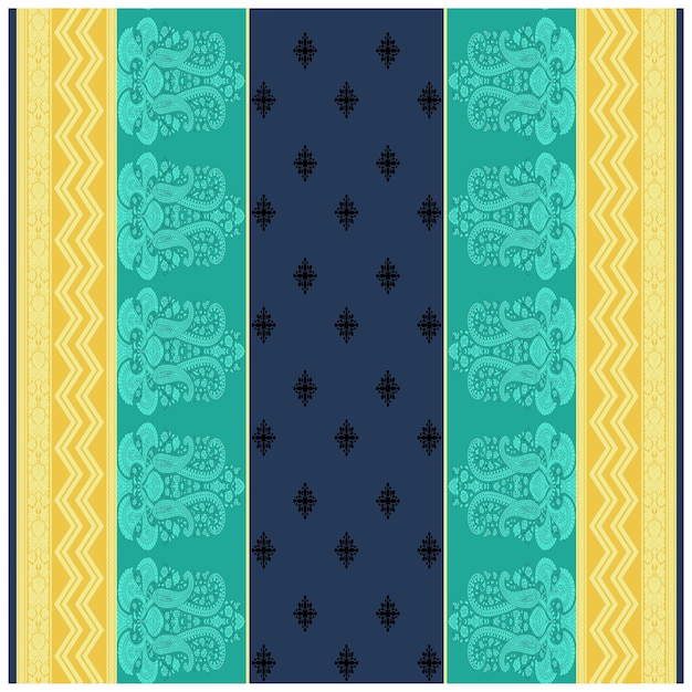 Patrón de diseño digital y textil.