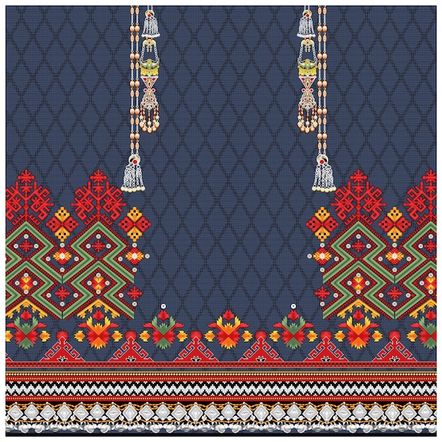 Patrón de diseño digital y textil.