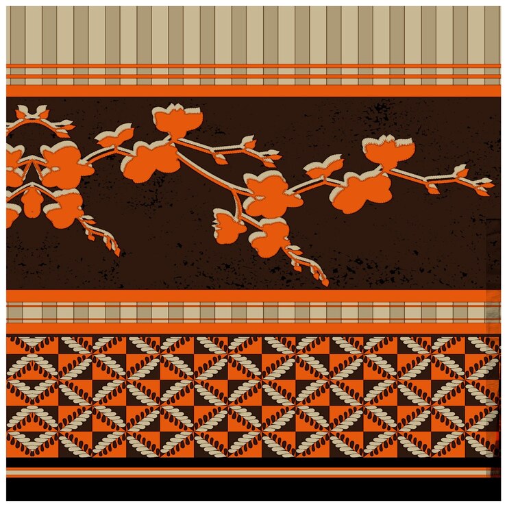 Patrón de diseño digital y textil.