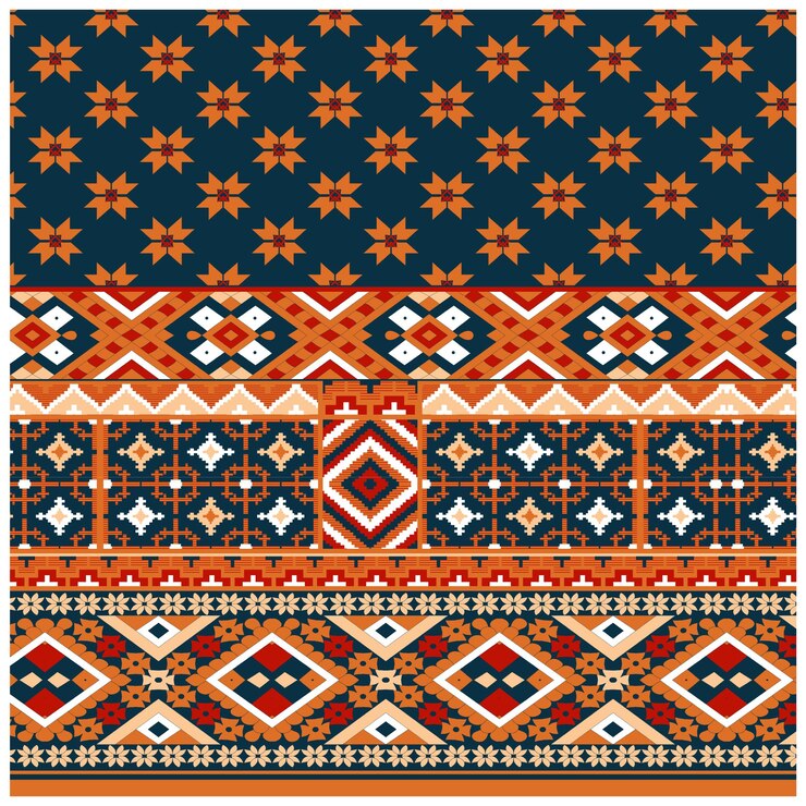 Patrón de diseño digital y textil.