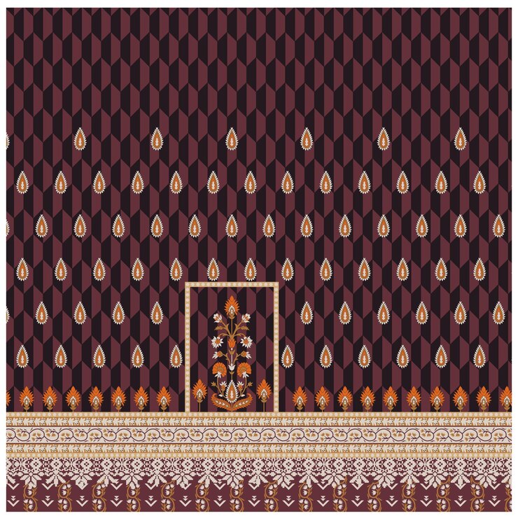 Patrón de diseño digital y textil.