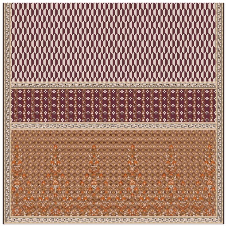Patrón de diseño digital y textil.