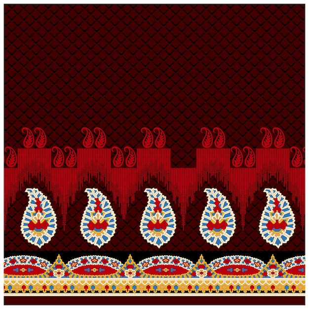 Patrón de diseño digital y textil.