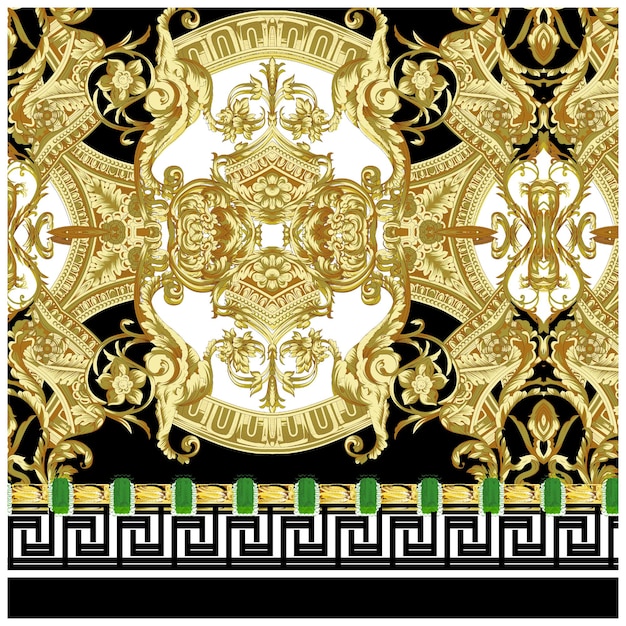 Patrón de diseño digital y textil.