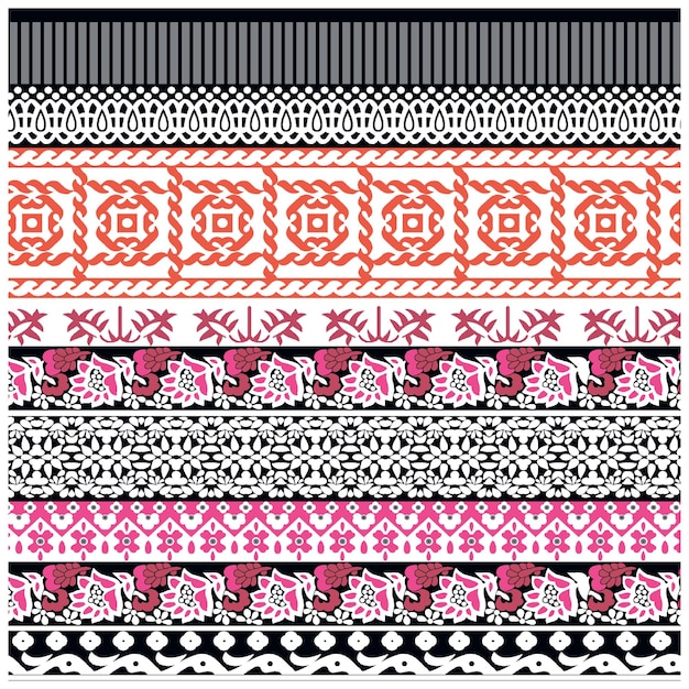 Patrón de diseño digital y textil.