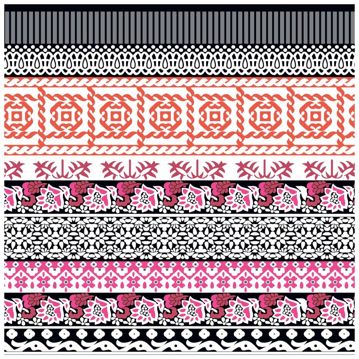 Patrón de diseño digital y textil.