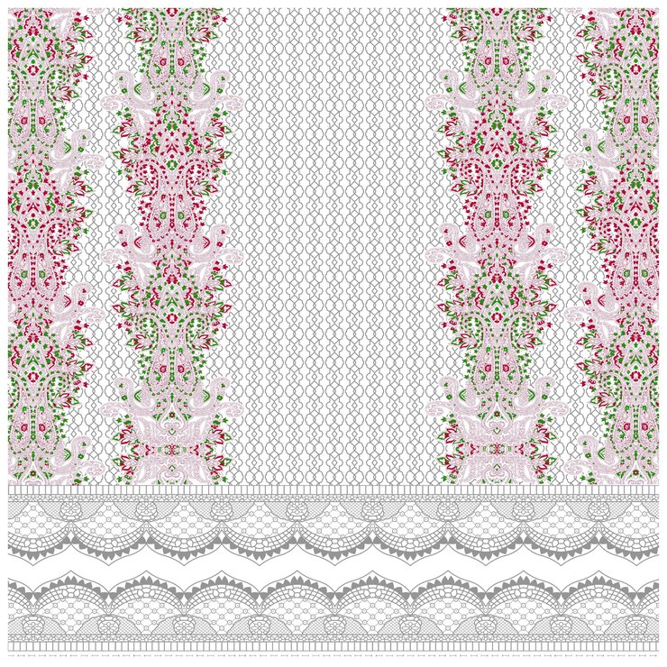 Patrón de diseño digital y textil.
