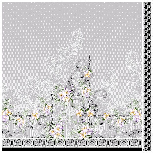 Patrón de diseño digital y textil.