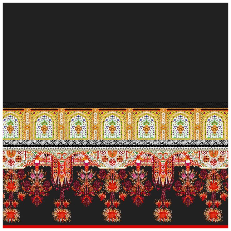 Patrón de diseño digital y textil.