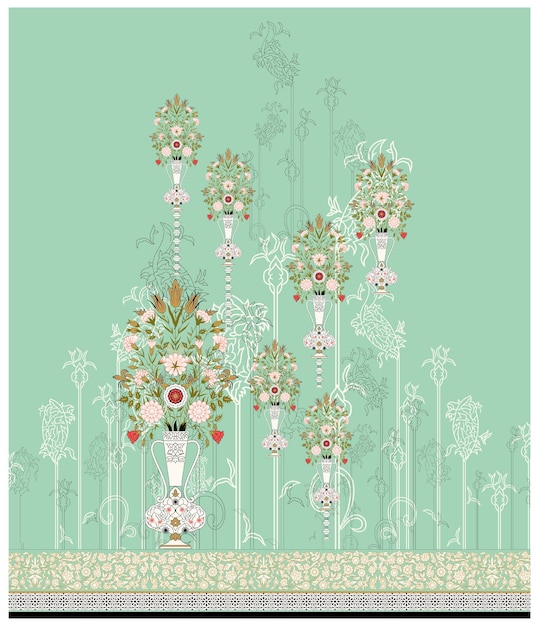 Patrón de diseño digital y textil.