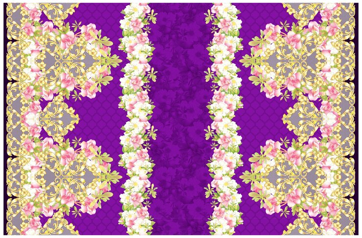 Patrón de diseño digital y textil.
