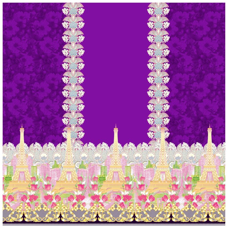 Patrón de diseño digital y textil.