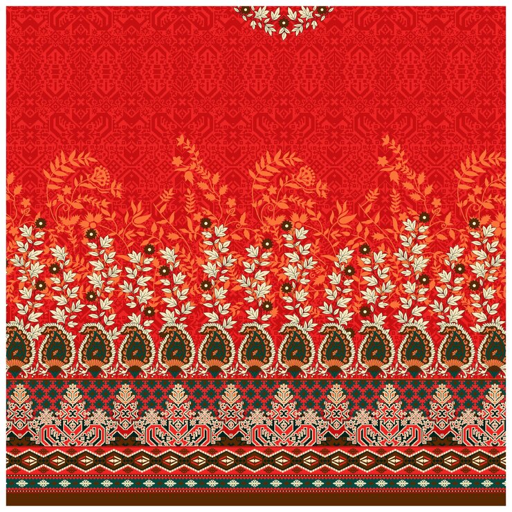 Patrón de diseño digital y textil.