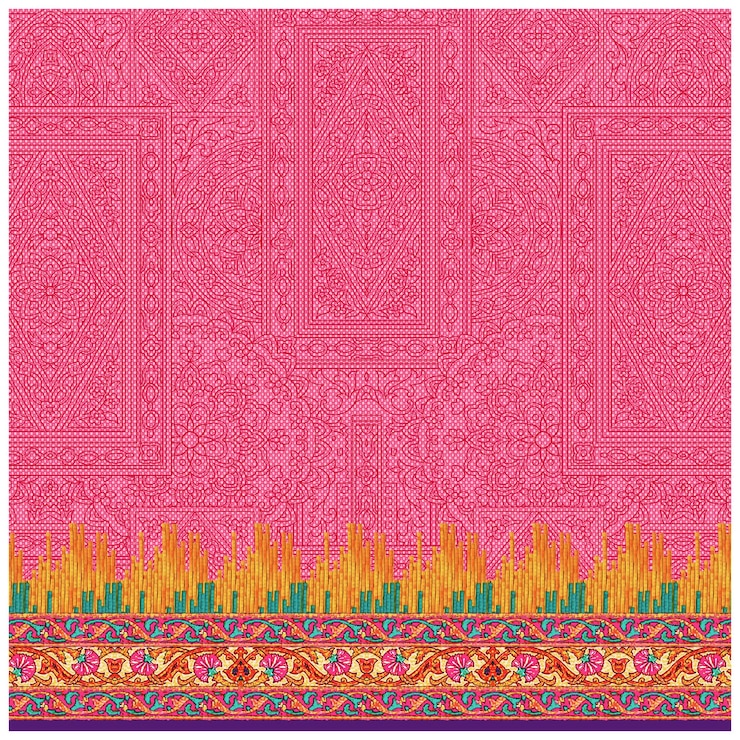 Patrón de diseño digital y textil.