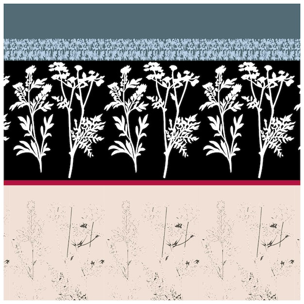 Patrón de diseño digital y textil.