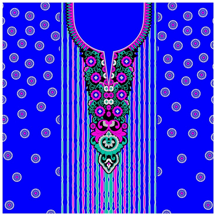 Patrón de diseño digital y textil.