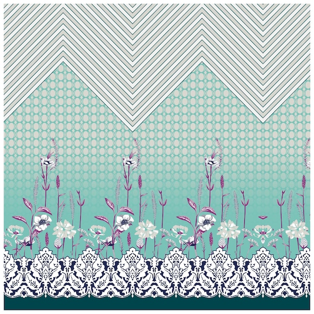 Patrón de diseño digital y textil.